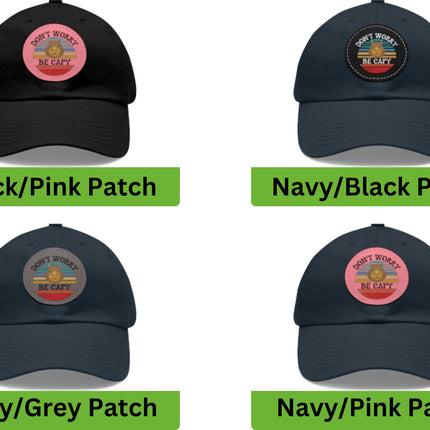 Capybara Hat with Leather Patch | Don't Worry Be Capy Hat | Animal Lover Gift | Capybara Gift