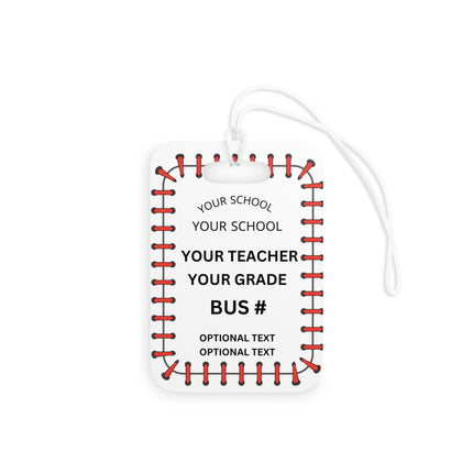 Kids School Backpack Tag | Baseball Schoolbag Label | Back to School Personalized Label | Personalized Child Backpack