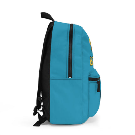 Kids Bee Happy School Backpack | Personalized School Bag | Turquoise Book Bag