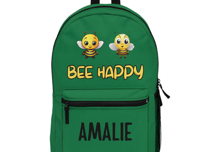 Kids Dark Green Bee School Backpack | Personalized School Bag | Back to School