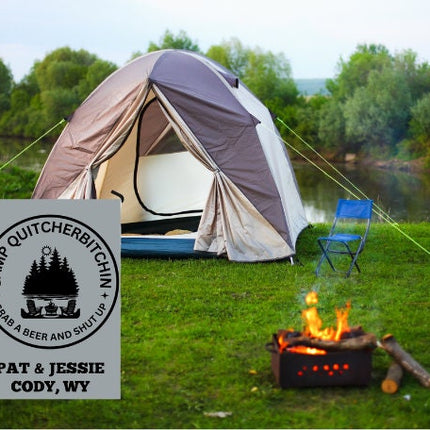 Camp Quitcherbitchin Banner | Personalized Camping Sign | Funny Camper Sign | Campground Banner |