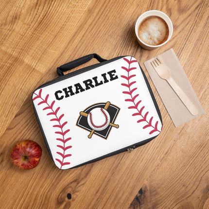 Childs Baseball Lunch Bag | Personalized Kids Lunch Box | Insulated School Lunch Bag