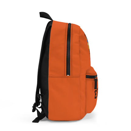 Kids Capybara School Backpack | Personalized School Bag | Orange Book Bag