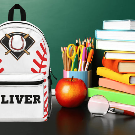 Personalized Baseball Backpack: Custom Name, Waterproof School Bag