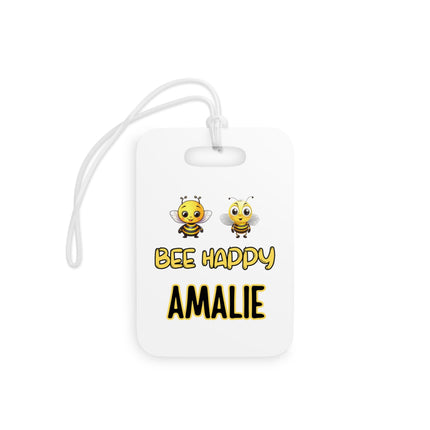 Kids School Backpack Tag | Honeybee Schoolbag Label | Back to School Personalized Label