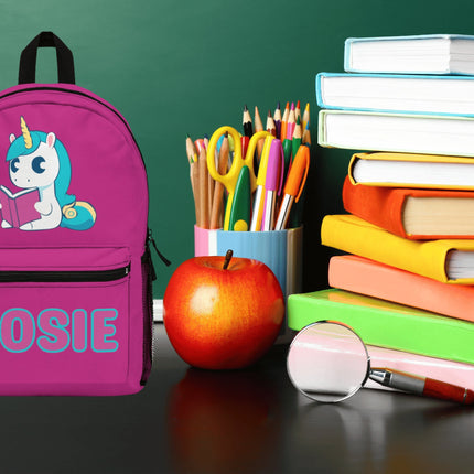 Kids Pink Unicorn School Backpack | Personalized School Bag | Back to School Backpack