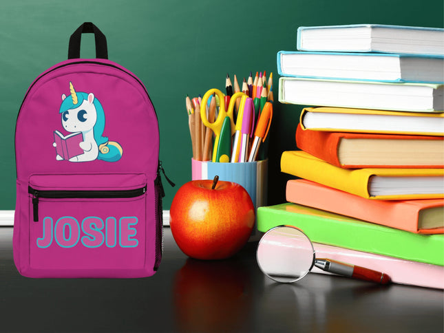 Kids Pink Unicorn School Backpack | Personalized School Bag | Back to School Backpack