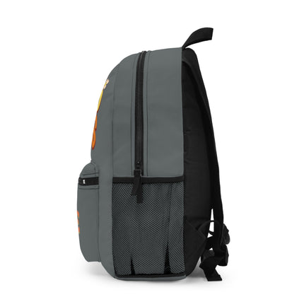 Kids Good Vibes School Backpack | Personalized School Bag | Dark Gray Book Bag