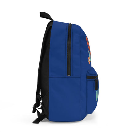 Kids Good Vibes School Backpack | Personalized School Bag | Dark Blue Book Bag