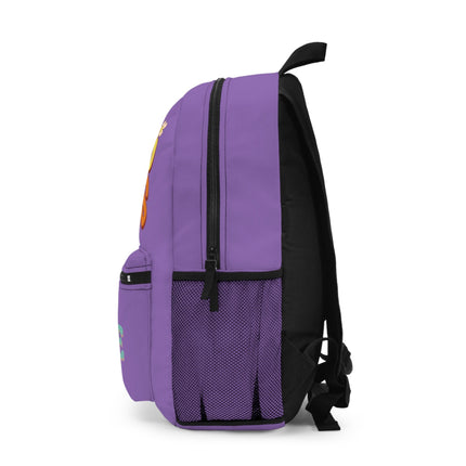 Kids Good Vibes School Backpack | Personalized School Bag | Purple Book Bag