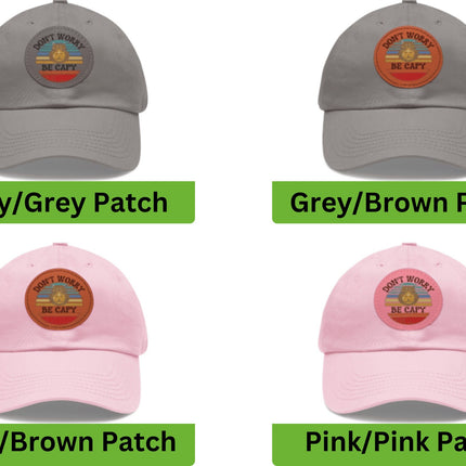 Capybara Hat with Leather Patch | Don't Worry Be Capy Hat | Animal Lover Gift | Capybara Gift