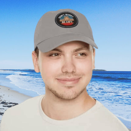 Capybara Hat with Leather Patch | Don't Worry Be Capy Hat | Animal Lover Gift | Capybara Gift