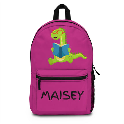Kids Dinosaur School Backpack | Personalized School Bag | Pink Book Bag