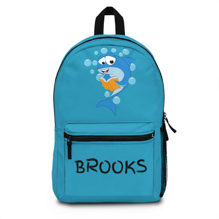 Kids Shark School Backpack | Personalized School Bag | Turquoise Book Bag