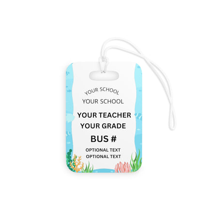 Kids School Backpack Tag | Shark Schoolbag Label | Back to School Personalized Label | Personalized Child Backpack