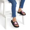 Kids Beach Sandals | Pink Axolotl Sandals | Youth Flip Flops | Childrens Slide Sandals | Black Animal Sandals