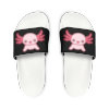 Kids Beach Sandals | Pink Axolotl Sandals | Youth Flip Flops | Childrens Slide Sandals | Black Animal Sandals