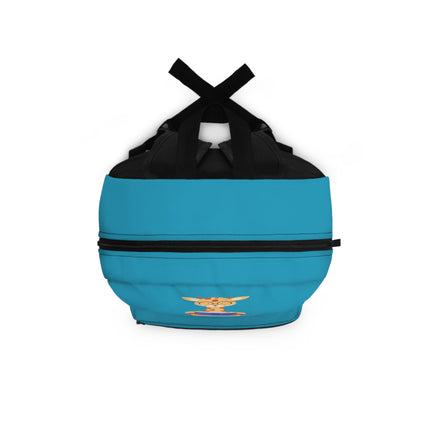 Kids Giraffe School Backpack | Personalized School Bag |Turquoise Book Bag