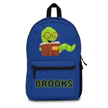 Kids Bookworm School Backpack | Personalized School Bag | Dark Blue Book Bag