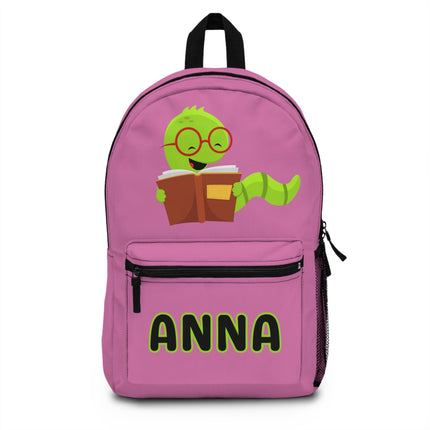 Kids Bookworm School Backpack | Personalized School Bag | Pink Book Bag