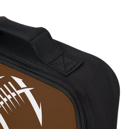 Childrens Football Lunch Bag | Personalized Kids Lunch Box | Insulated School Lunch Bag | Brown Football Backpack