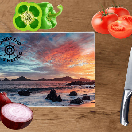 Cabo San Lucas Cutting Board | Glass Cutting Board | Lands End Cutting Board | Mexico Cutting Board | El Arco Cutting Board