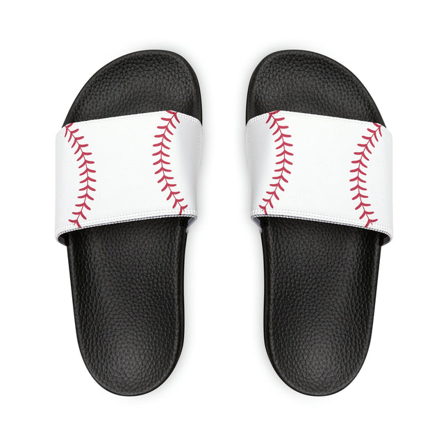 Kids Beach Sandals | Baseball Sandals | Youth Flip Flops | Childrens Slide Sandals | White Sports Sandals