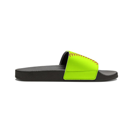 Kids Beach Sandals | Softball Sandals | Youth Flip Flops | Childrens Slide Sandals | Yellow Sports Sandals
