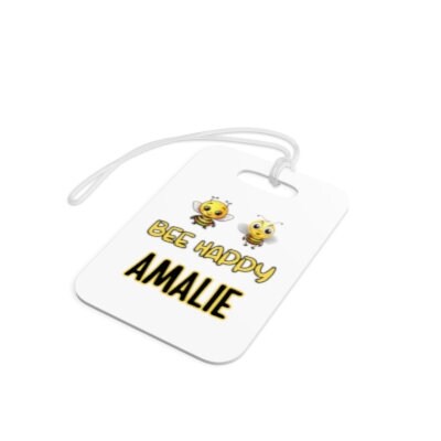 Kids School Backpack Tag | Honeybee Schoolbag Label | Back to School Personalized Label
