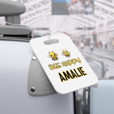 Kids School Backpack Tag | Honeybee Schoolbag Label | Back to School Personalized Label