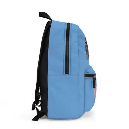 Kids Monster Truck School Backpack | Personalized School Bag | Light Blue Book Bag