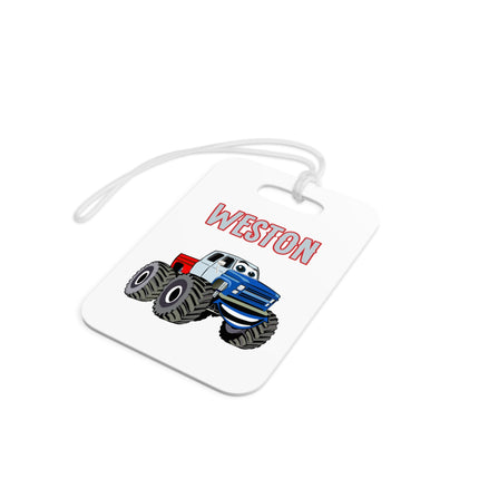 Kids School Backpack Tag | Monster Truck Schoolbag Label | Back to School Personalized Label | Personalized Kids Backpack