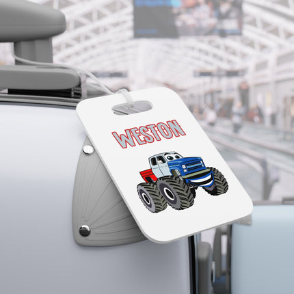 Kids School Backpack Tag | Monster Truck Schoolbag Label | Back to School Personalized Label | Personalized Kids Backpack