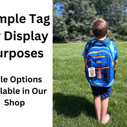 Kids School Backpack Tag | Blue Axolotl Schoolbag Label | Back to School Personalized Label | Personalized Kids Backpack