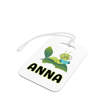 Kids School Backpack Tag | Bookworm Schoolbag Label | Back to School Personalized Label | Personalized Kids Backpack