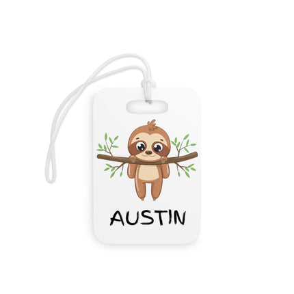 Kids School Backpack Tag | Sloth Schoolbag Label | Back to School Personalized Label | Personalized Kids Backpack
