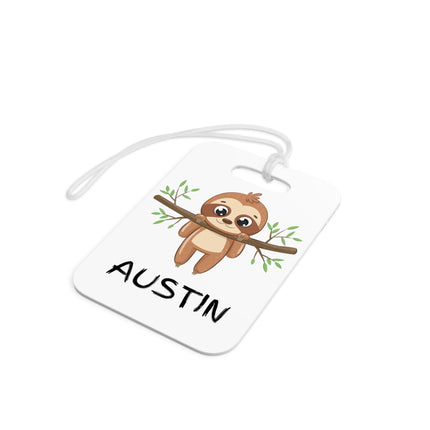 Kids School Backpack Tag | Sloth Schoolbag Label | Back to School Personalized Label | Personalized Kids Backpack