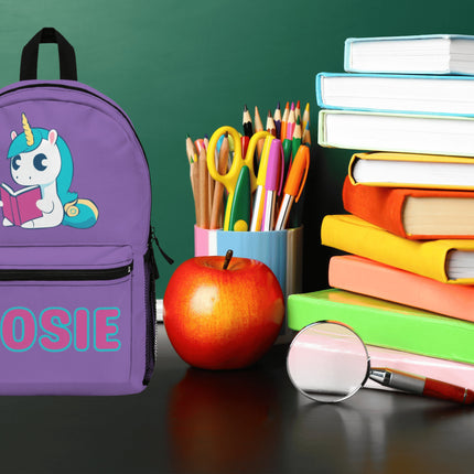 Kids Unicorn School Backpack | Personalized School Bag | Back to School Backpack | Purple Child Book Bag
