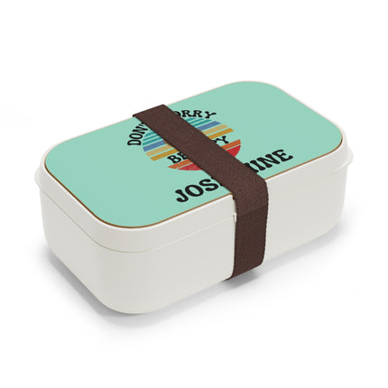 Personalized Bento Box | Don't Worry Be Capy Bento Lunch Box | Kids School Snack Container | Custom Lunch Box | Mint Green Child Snack Box