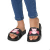 Kids Beach Sandals | Pink Axolotl Sandals | Youth Flip Flops | Childrens Slide Sandals | Black Animal Sandals