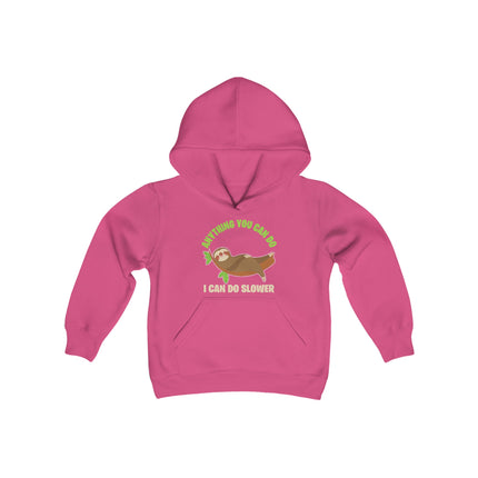 Kids Sloth Sweatshirt | Youth Hooded Sweatshirt | Animal Lover Gift | Child Sloth Gift | Sloth Hoodie