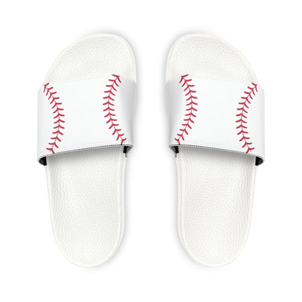 Kids Beach Sandals | Baseball Sandals | Youth Flip Flops | Childrens Slide Sandals | White Sports Sandals