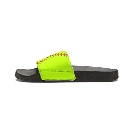 Kids Beach Sandals | Softball Sandals | Youth Flip Flops | Childrens Slide Sandals | Yellow Sports Sandals