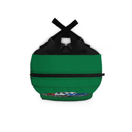 Kids Monster Truck School Backpack | Personalized School Bag | Green Book Bag