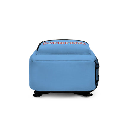 Kids Monster Truck School Backpack | Personalized School Bag | Light Blue Book Bag