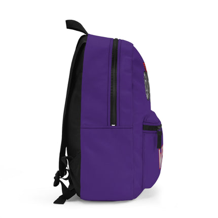 Kids Monster Truck School Backpack | Personalized School Bag | Purple Book Bag