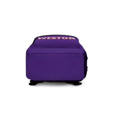 Kids Monster Truck School Backpack | Personalized School Bag | Purple Book Bag