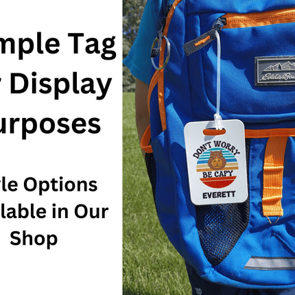Kids School Backpack Tag | Sloth Schoolbag Label | Back to School Personalized Label | Personalized Kids Backpack