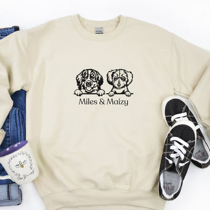 Personalized Pet Sweatshirt | Dog Owner Sweatshirt | Dog Mom Sweatshirt | Cat Owner Gift | New Dog Owner | Pet Lover Sweatshirt | Pet Face