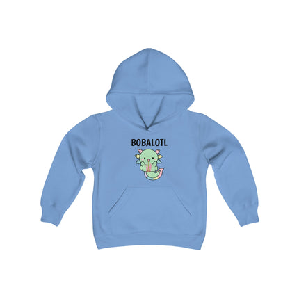 Kids Axolotl Sweatshirt | Youth Hooded Sweatshirt | Animal Lover Gift | Child Axolotl Gift | Boba Tea Hoodie